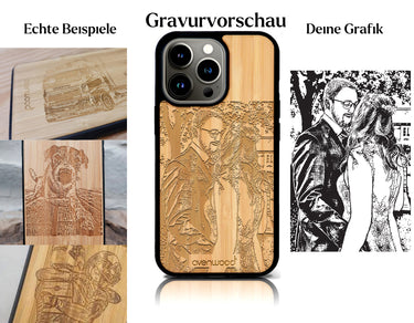 INDIVIDUELL iPhone 14 Pro Bambus-Kunststoff